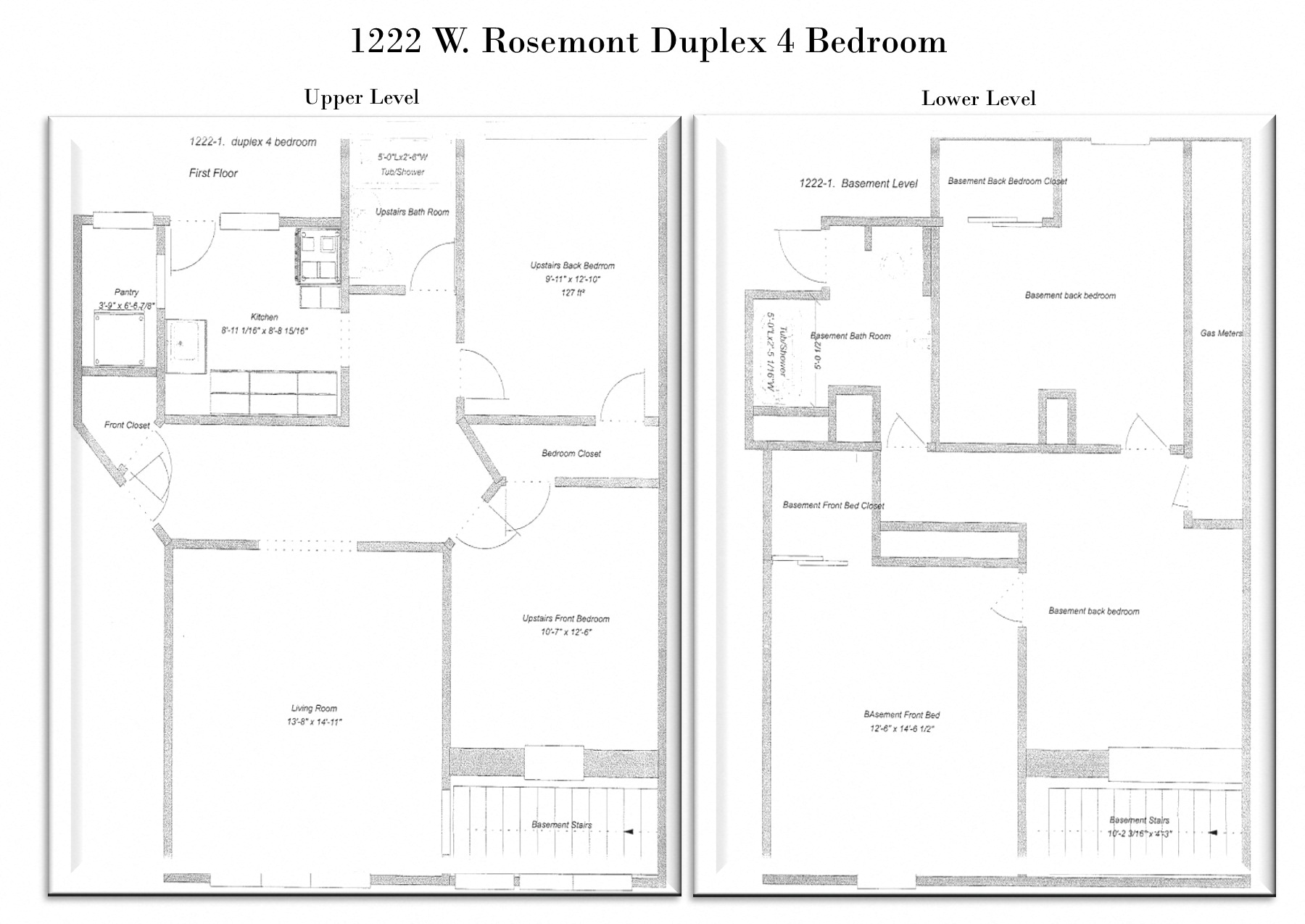 1222 Rosemont Unit 1 Duplex